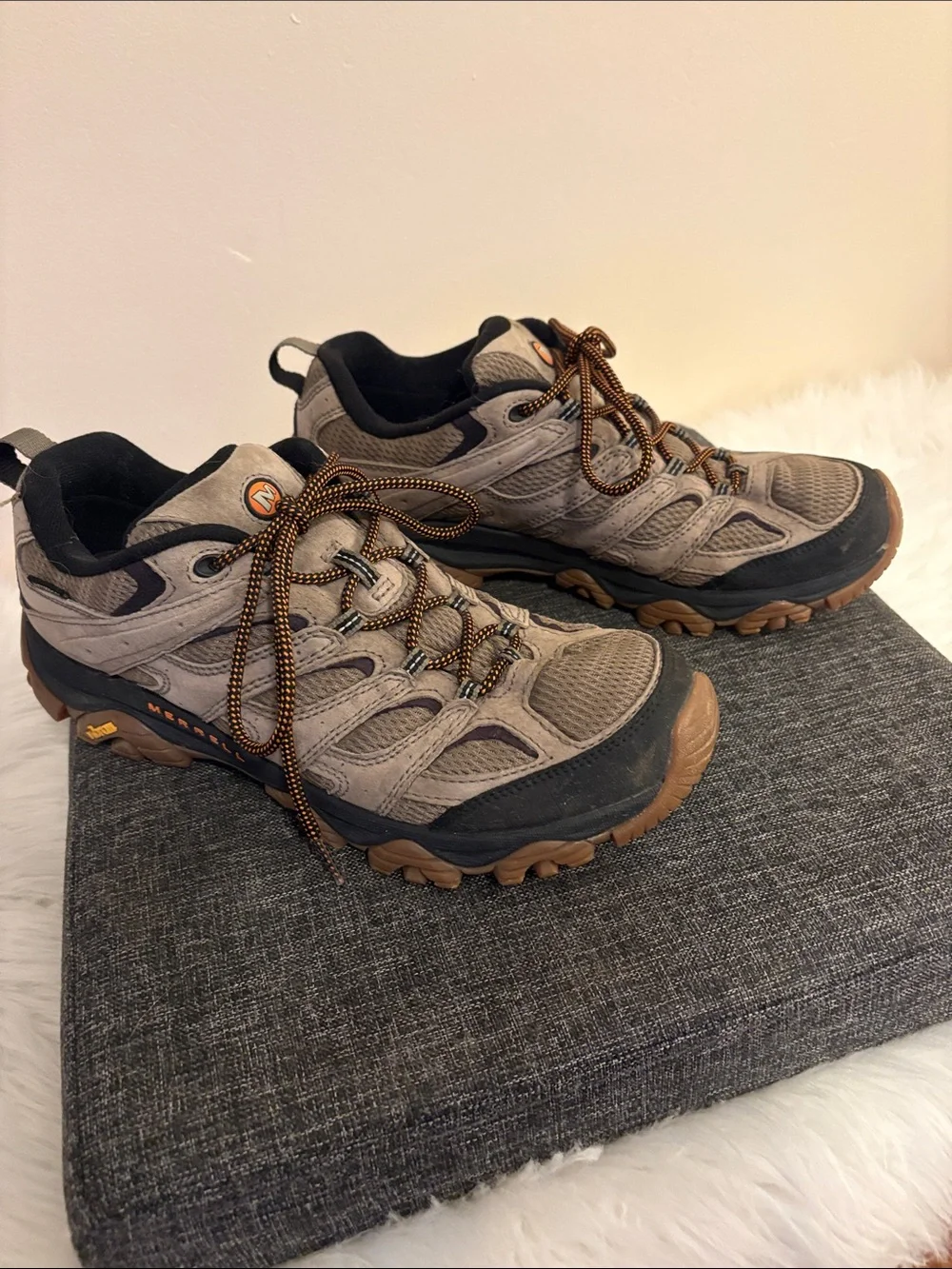 Men’s Merrell Moab 3 Walnut and Black Trail Hiking Shoes